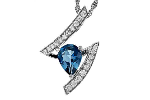 B275-19666: NECK 1.04 LONDON BLUE TOPAZ 1.23 TGW (8x6MM)