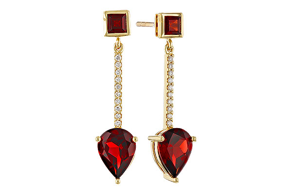 B275-20557: EARRINGS 2.70 TW GARNET 2.77 TGW