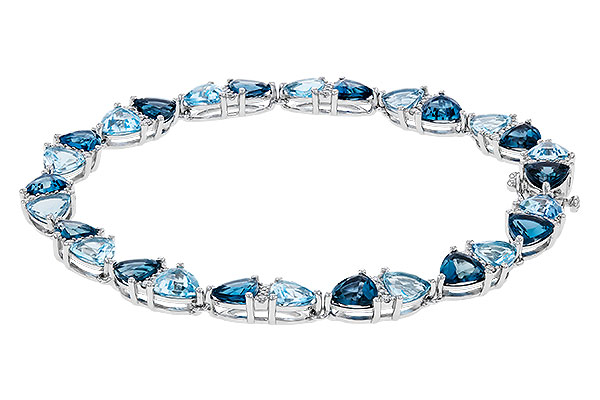 B275-20602: BRACELET 12.20 BLUE TOPAZ 12.50 TGW (7")