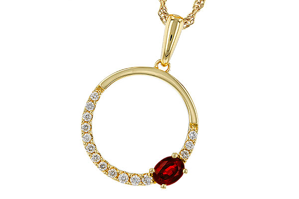 B275-21466: NECKLACE .26 RUBY .41 TGW