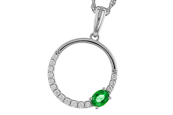 B275-21475: NECKLACE .19 EMERALD .34 TGW