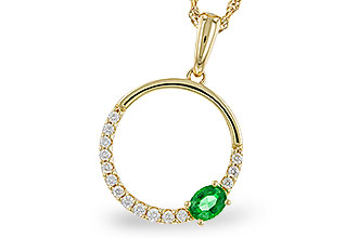 B275-21475: NECKLACE .19 EMERALD .34 TGW