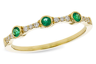 B275-21493: LDS WED RG .11 EMERALD .20 TGW