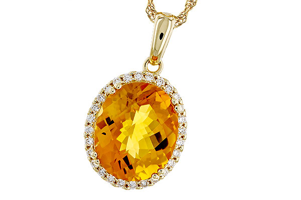 B275-21511: NECKLACE 3.85 CITRINE 4.07 TGW (12x10MM OV)