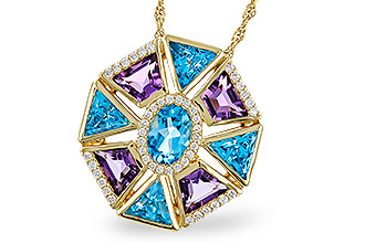 B275-22402: NECKLACE 4.47 SEMI-PREC (BT & AMY) 4.65 TGW
