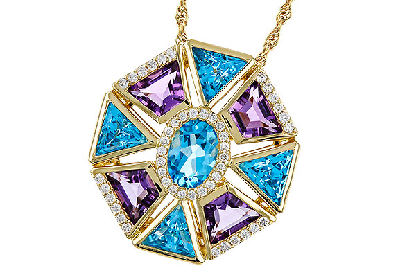 B275-22402: NECKLACE 4.47 SEMI-PREC (BT & AMY) 4.65 TGW