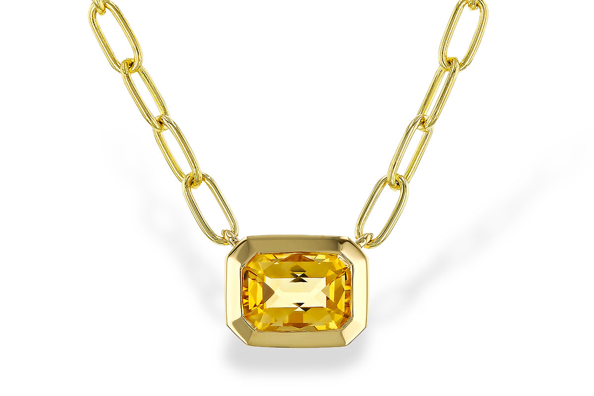 B275-24248: NECKLACE .86 CITRINE (18")
