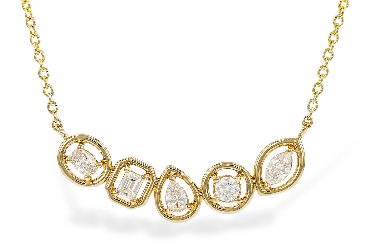 B275-25102: NECKLACE .50 TW FANCY CUT DIAS (18")