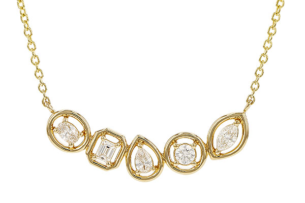 B275-25102: NECKLACE .50 TW FANCY CUT DIAS (18")