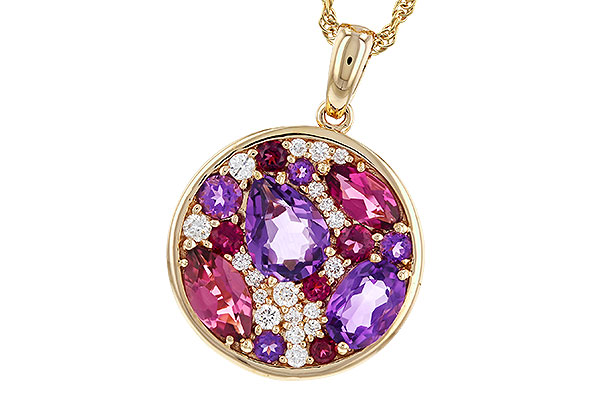 B275-25175: NECK 1.83 TW SEMI-PRECIOUS (P.TOUR, AMY) 2.00 TGW