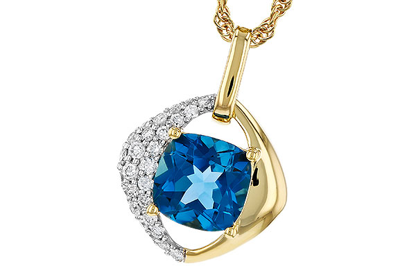 B276-09657: NECK 1.43 LONDON BLUE TOPAZ 1.62 TGW (7MM LBT)