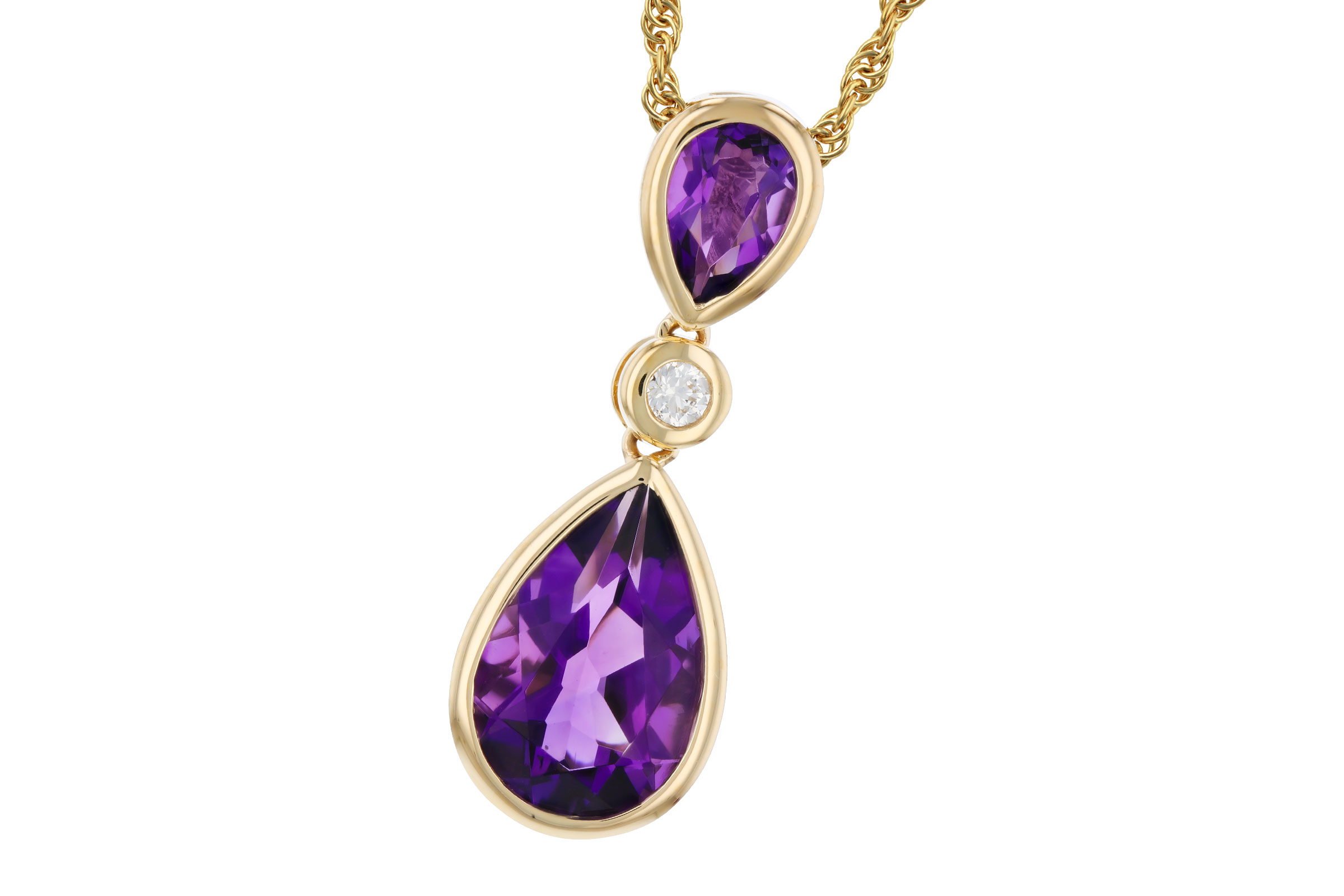 B276-12366: NECKLACE 1.92 TW AMETHYST 1.96 TGW