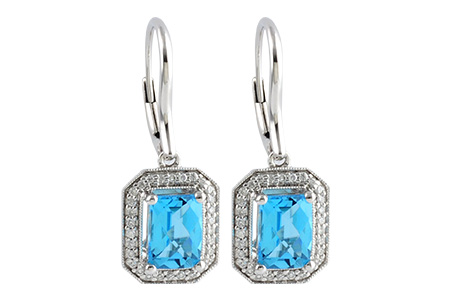 C187-94184: EARR 2.20 BLUE TOPAZ 2.36 TGW