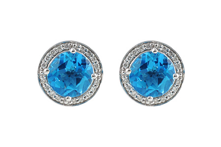 C187-94266: EARR 4.22 BLUE TOPAZ 4.41 TGW