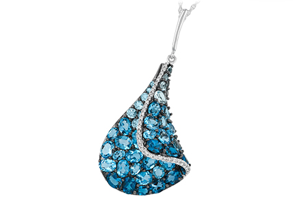 C187-96038: NECK 4.81 BLUE TOPAZ 4.94 TGW