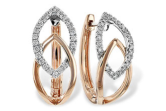 C189-80620: EARRING .25 TW (ROSE & WG)