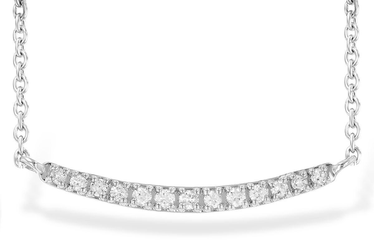 C190-69675: NECKLACE .10 TW (13 STONES)