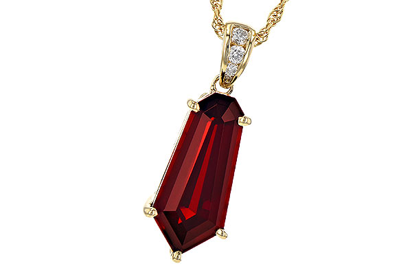 C190-71457: NECK 3.44 GARNET 3.50 TGW