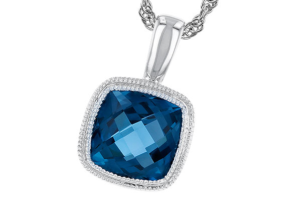 C274-32366: NECKLACE 1.10 CT LONDON BLUE TOPAZ