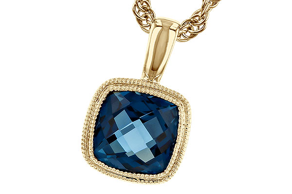 C274-32366: NECKLACE 1.10 CT LONDON BLUE TOPAZ