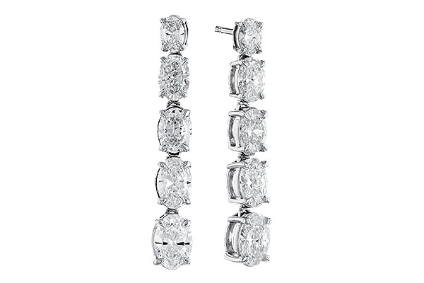 C274-34202: EARRINGS 1.90 TW OVAL DIAMONDS