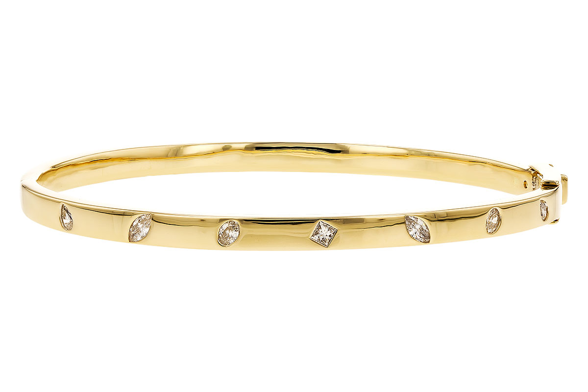 C274-34220: BANGLE .35 TW FANCY CUT DIAMONDS