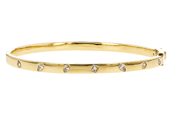 C274-34220: BANGLE .35 TW FANCY CUT DIAMONDS