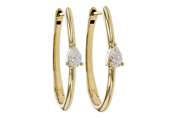C275-20584: EARRINGS .45 TW PEAR DIAMONDS