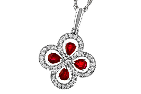 C275-20593: NECKLACE .68 RUBY TW .96 TGW
