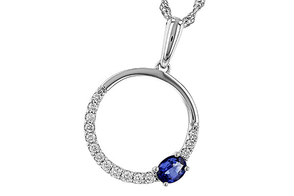 C275-21466: NECKLACE .28 SAPPHIRE .43 TGW