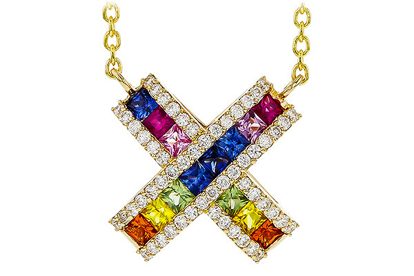 C275-21475: NECK .84 MULTI-COLOR SAPP 1.11 TGW (18")