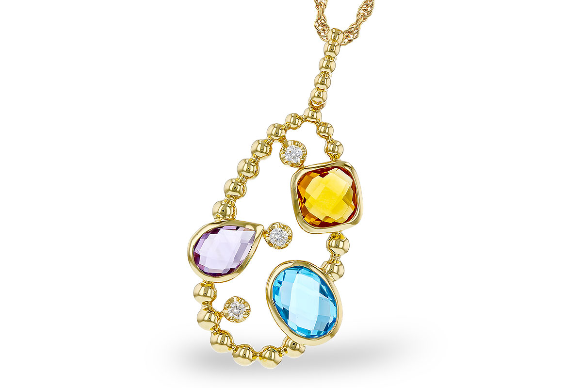 C275-22402: NECKLACE 3.04 TW SEMI-PREC 3.14 TGW (BT,AMY,CIT)