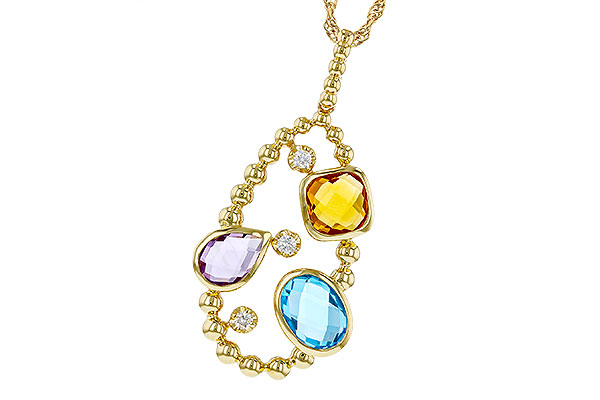 C275-22402: NECKLACE 3.04 TW SEMI-PREC 3.14 TGW (BT,AMY,CIT)