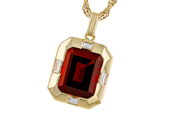 C275-22420: NECKLACE 3.65 GARNET 3.82 TGW (10x8MM GAR)