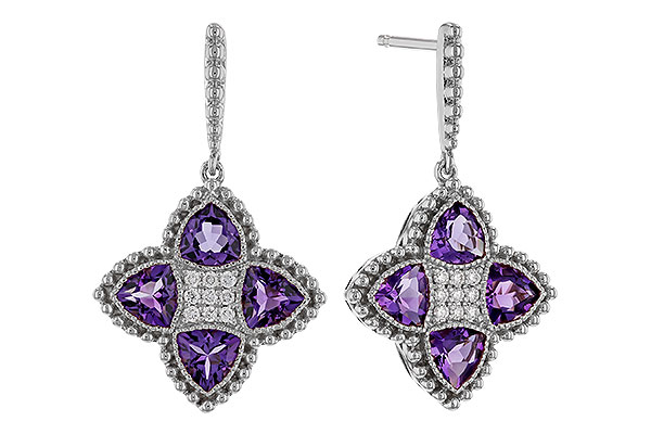 C275-23275: EARRINGS 1.41 AMETHYST 1.50 TGW