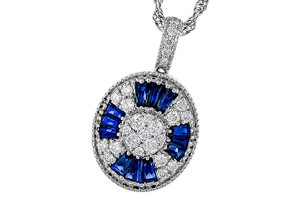 C275-25166: NECKLACE .56 TW SAPPHIRE .80 TGW