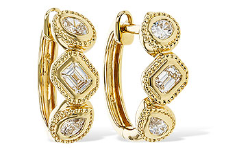 C275-26075: EARRINGS .42 TW FANCY CUT DIAS