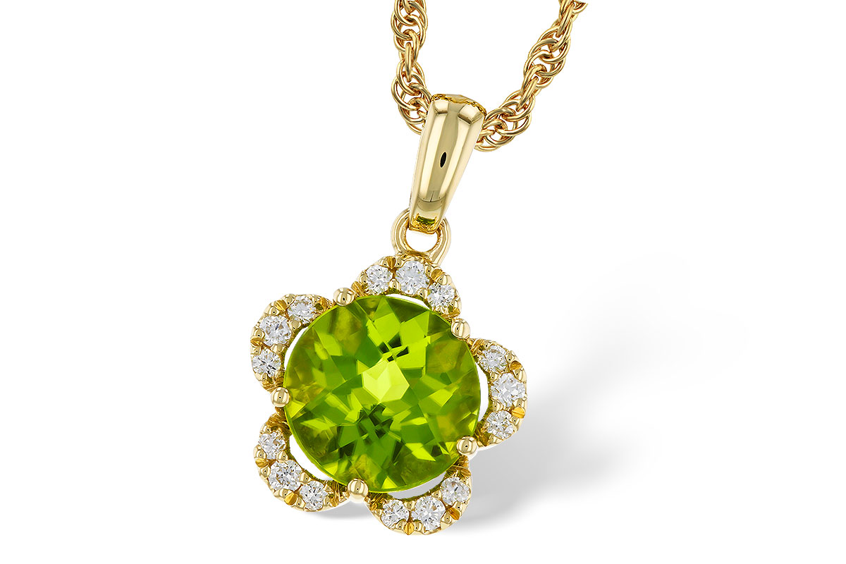 C275-26920: NECKLACE 2.16 PERIDOT 2.28 TGW (8MM RD)