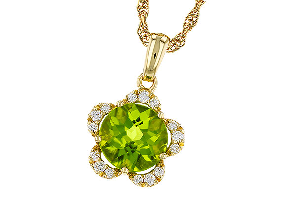 C275-26920: NECKLACE 2.16 PERIDOT 2.28 TGW (8MM RD)