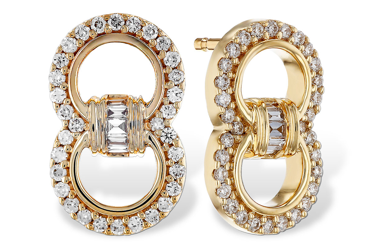 C276-09638: EARRINGS .05 TW BAGS .28 TW