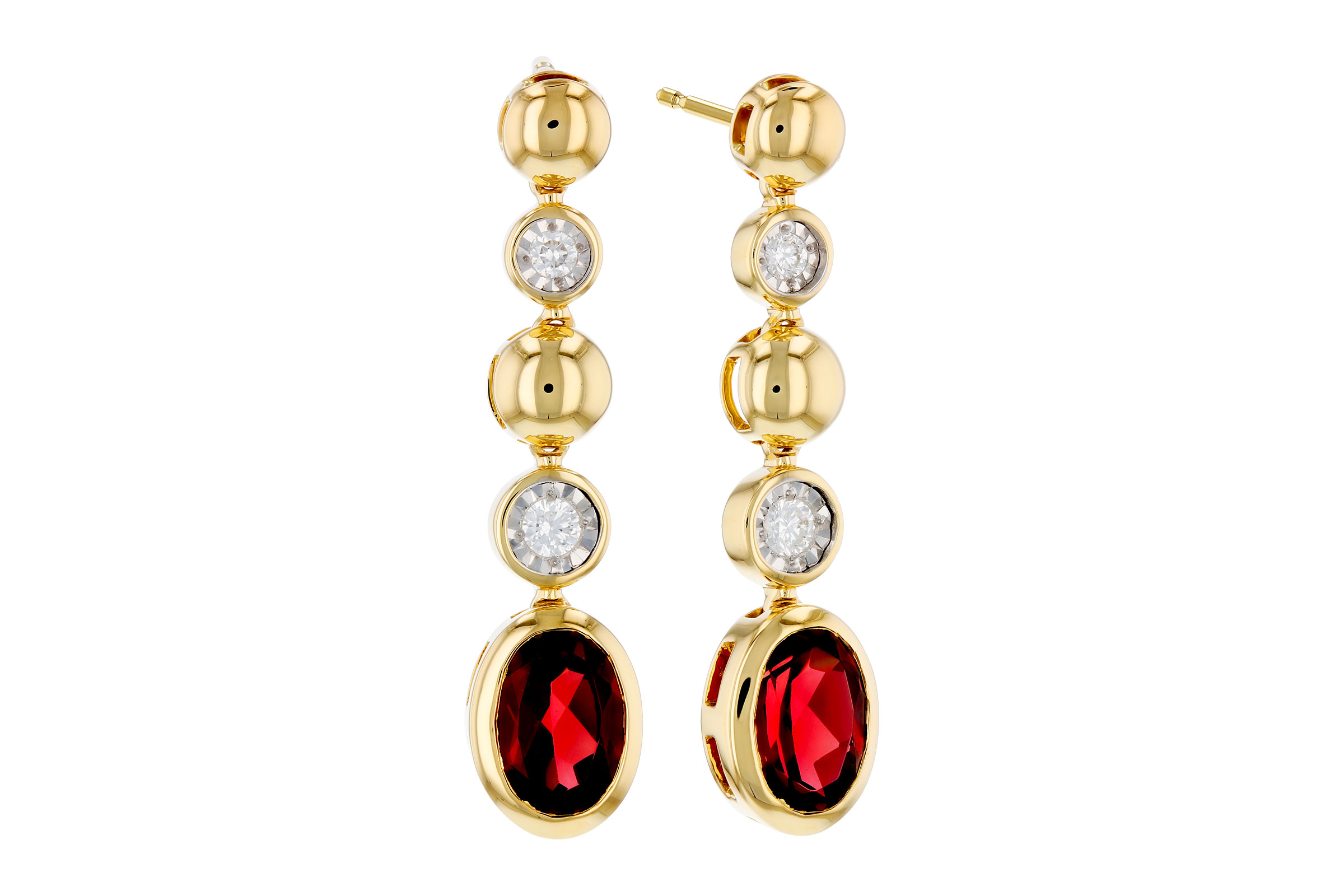 C276-10611: EARRINGS 1.76 TW GARNET 1.86 TGW