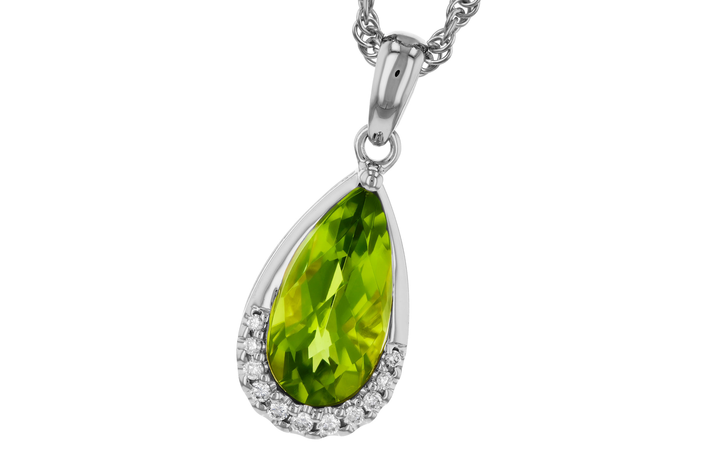 C276-11466: NECK 1.94 PERIDOT 2.00 TGW (12x6MM PS)