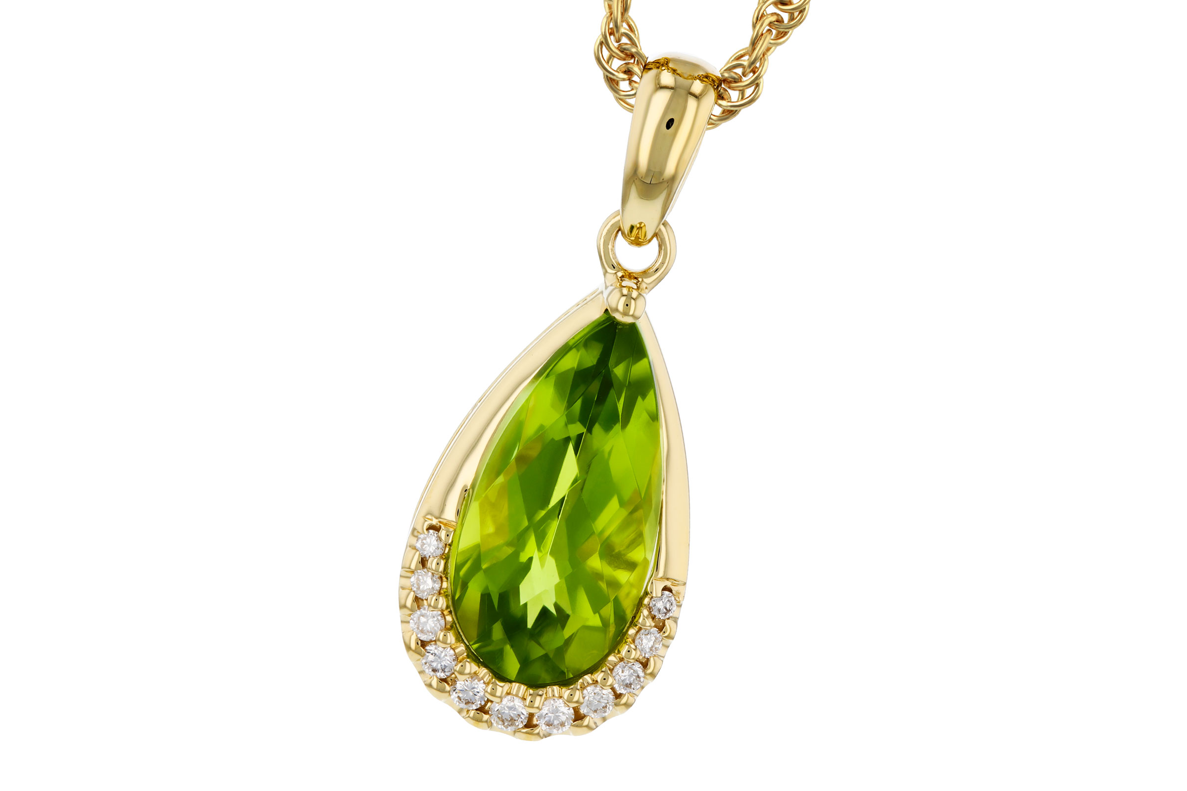 C276-11466: NECK 1.94 PERIDOT 2.00 TGW (12x6MM PS)