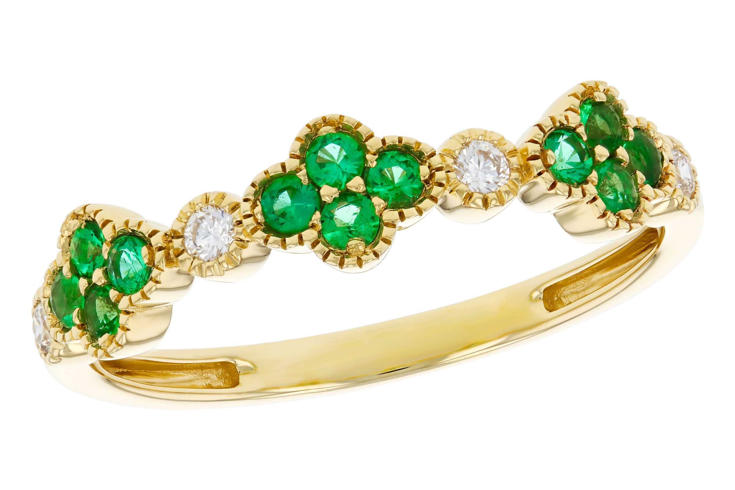 C276-12384: LDS WED RG .18 TW EMERALD .26 TGW