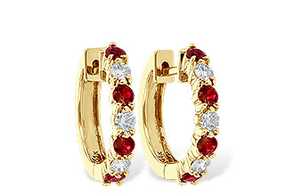 D001-57838: EARRINGS .64 RUBY 1.05 TGW