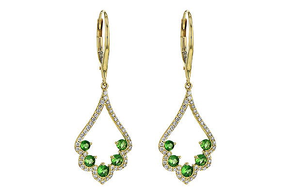 D190-64220: EARR .64 GREEN GARNET .98 TGW