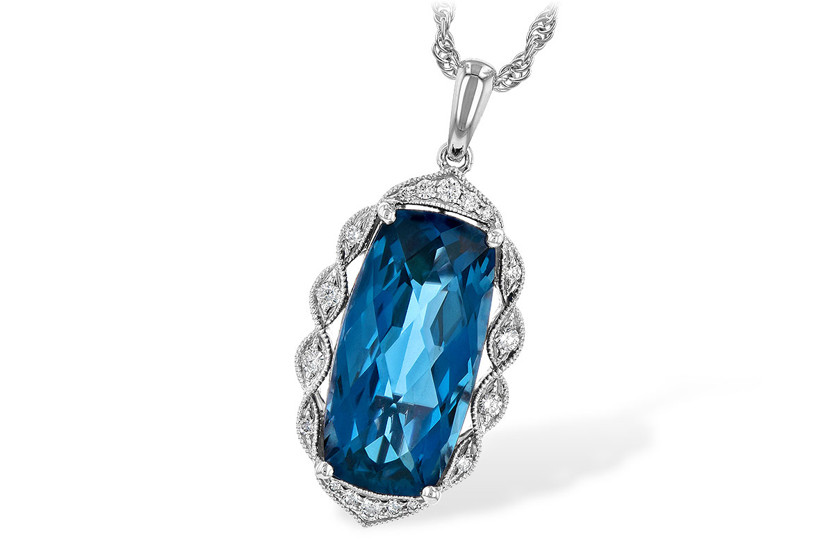 D190-65093: NECK 6.70 LONDON BLUE TOPAZ 6.81 TGW