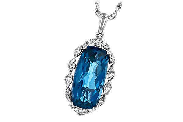 D190-65093: NECK 6.70 LONDON BLUE TOPAZ 6.81 TGW