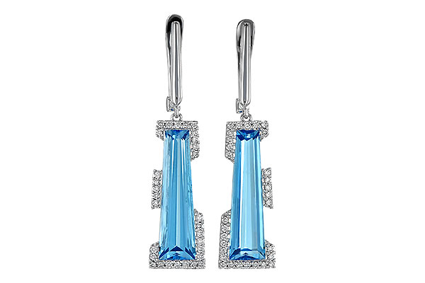D190-65166: EARR 6.12 TW BLUE TOPAZ 6.33 TGW