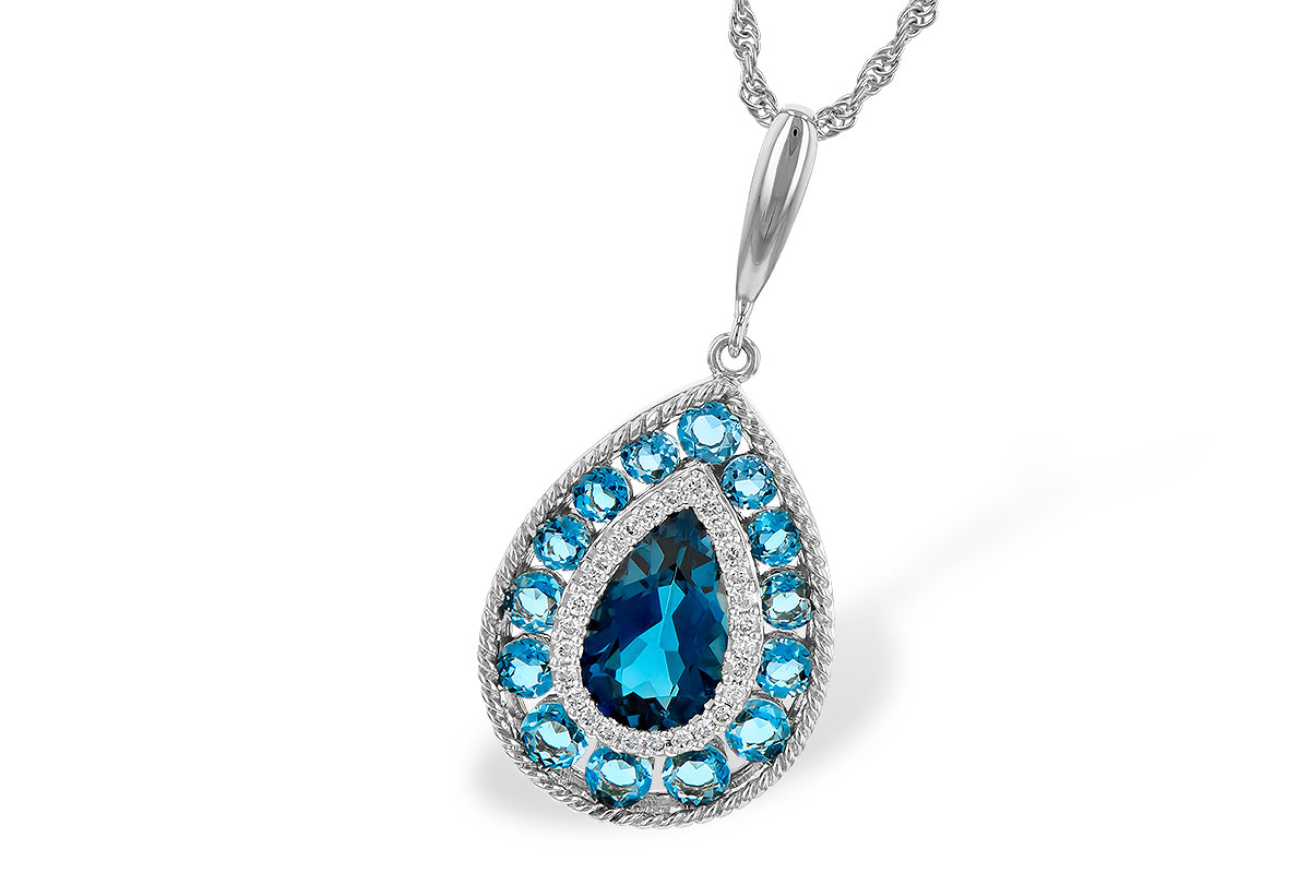 D190-67884: NECK 2.55 TW BLUE TOPAZ 2.65 TGW